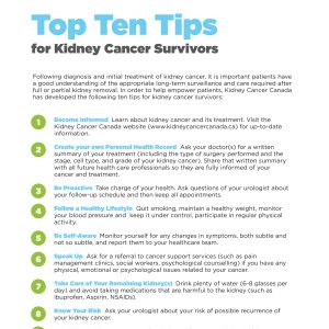 Top 10 Tips for kidney cancer survivors Top 10 Tips for kidney cancer survivors